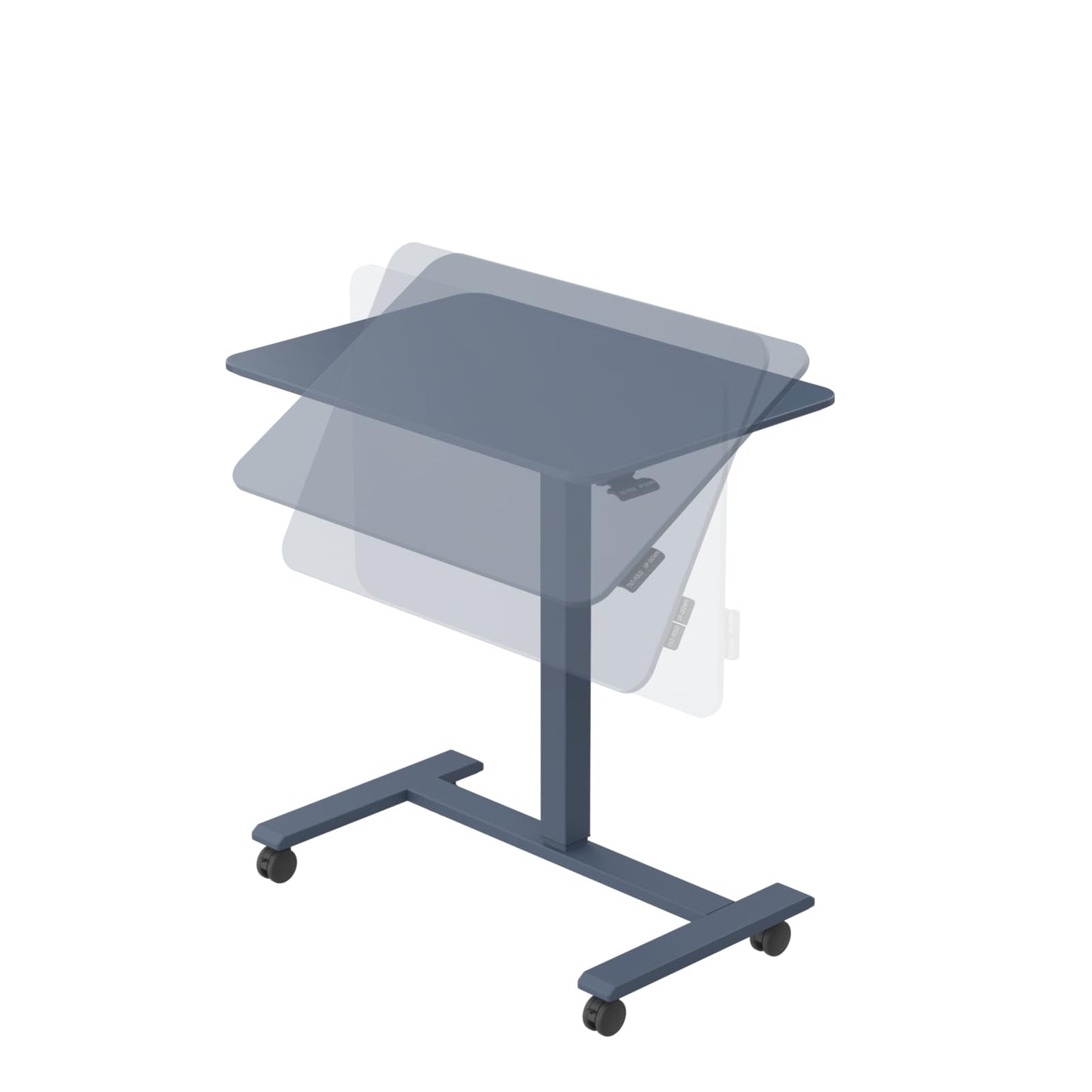 TopJob ANYDESK FOLD Mobile Standing Desk, Portable with Lockable Wheels, Foldable Stand Desk, Rolling Computer Workstations, Used for Home, Couch Side Table, Bedside Table in Bed Room Kitchen