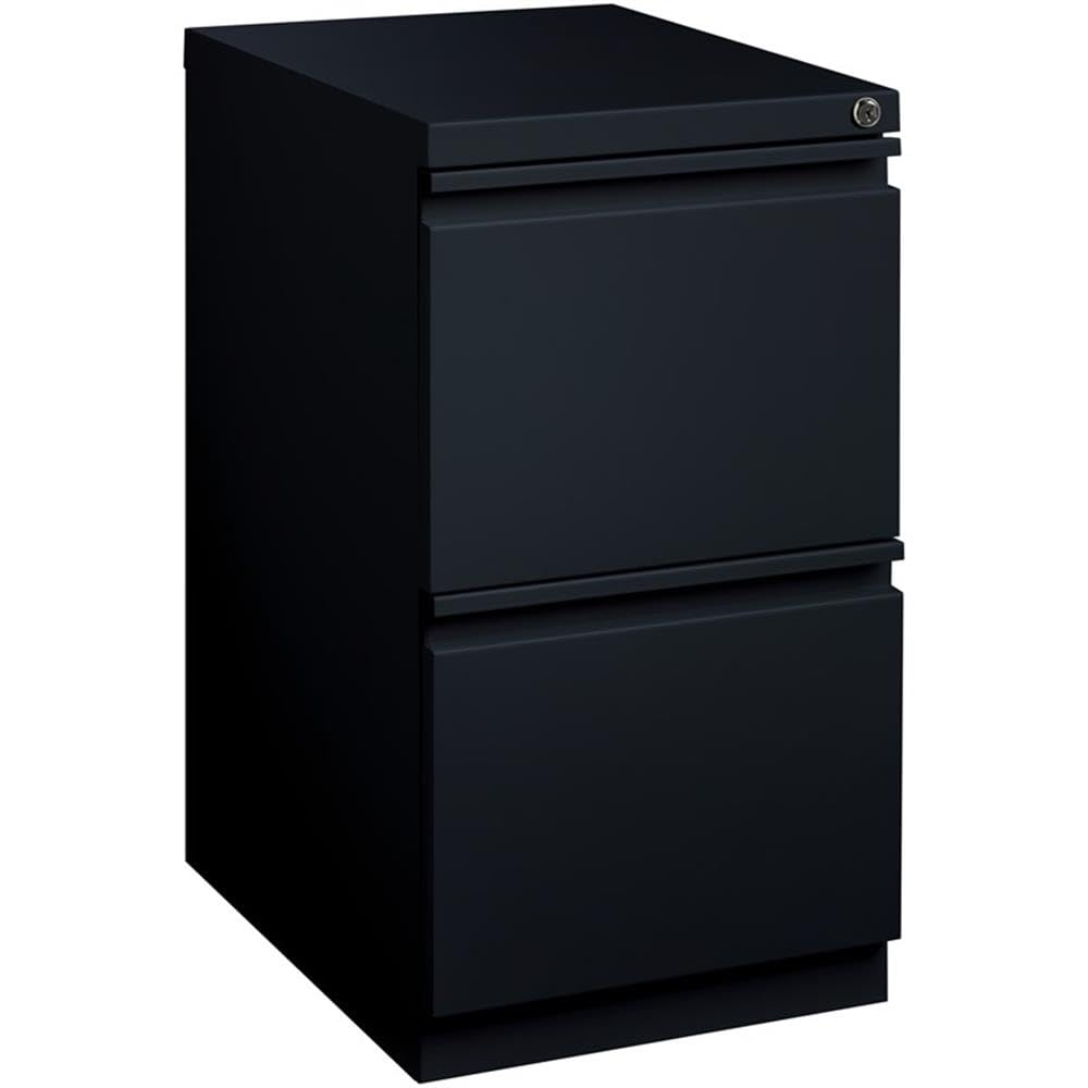 Pemberly Row 2 Drawers 20" Deep Mobile File Cabinet Lockable Pre-Assembled Stationary Letter Size for Home, Office