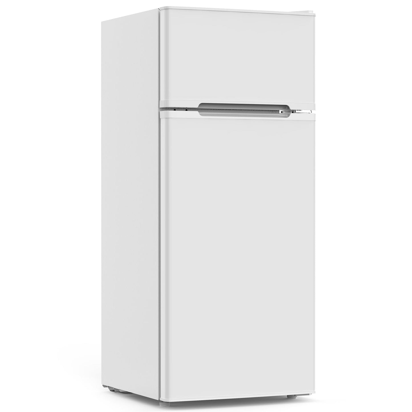 COWSAR 4.5 Cu.Ft Mini Fridge With Freezer, 2-Door Compact Dorm Refrigerator With 2 Removable Shelves, 3 Level Adjustable Thermostat, Commercial Office Fridge for Bedroom, Kitchen, Apartment, White