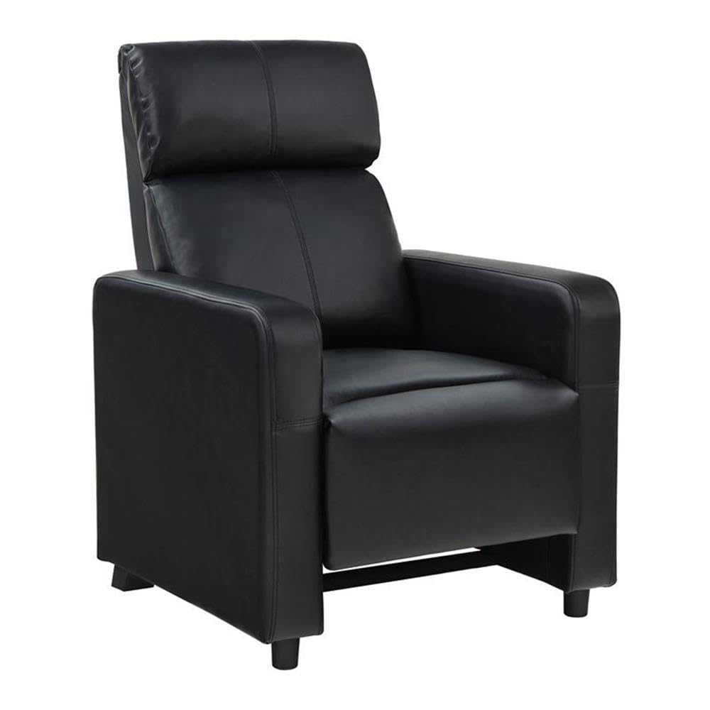 Coaster Home Furnishings - Toohey - Wood and Metal - 3-Piece Upholstered Tufted Theater Recliner with Pocket Coil Seating and Slim Track Arms - Living Room - Black - 600181-S3B