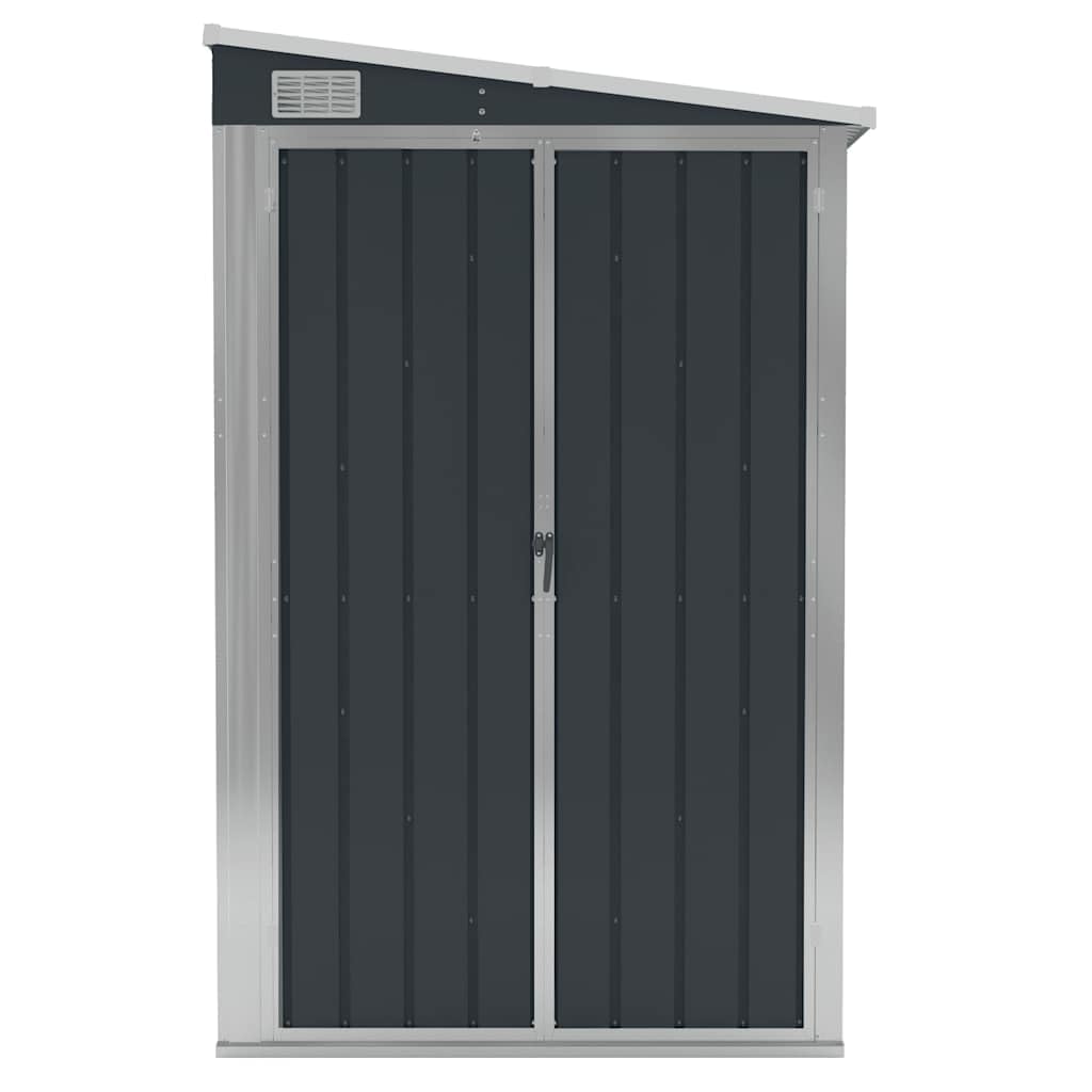 Outdoor Garden Shed 46.5 x 76.4 x 70.1 Inch, Metal Storage House with Lockable Door, Weather-Resistant Galvanized Steel Shed for Backyard, Patio, and Lawn Tool Organization