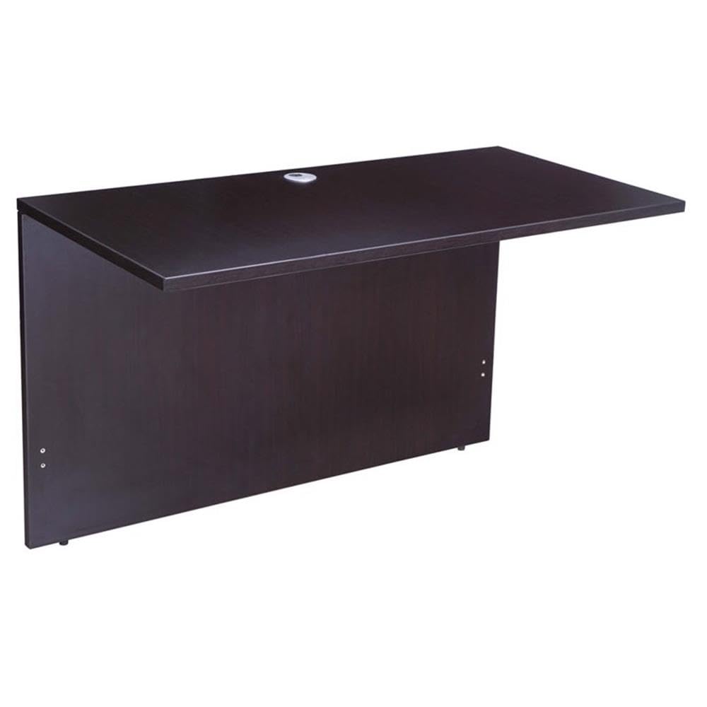 Boss Office Products Holland 71" Executive U-Shape Desk with Lateral File Storage, Mocha