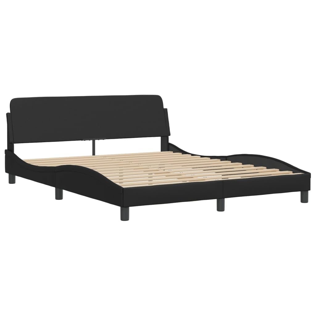 FUDUGEHMIOFWFJJ Base cama Queen,Adjustable Mattress,Bed Base Queen,Bed Frame Without Mattress Black 59.8"x79.9" Faux LeatherSuitable for Bedroom, Office, Balcony