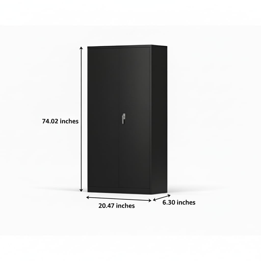 PeacefulHues Steel Wardrobe Cabinet with Locking Doors