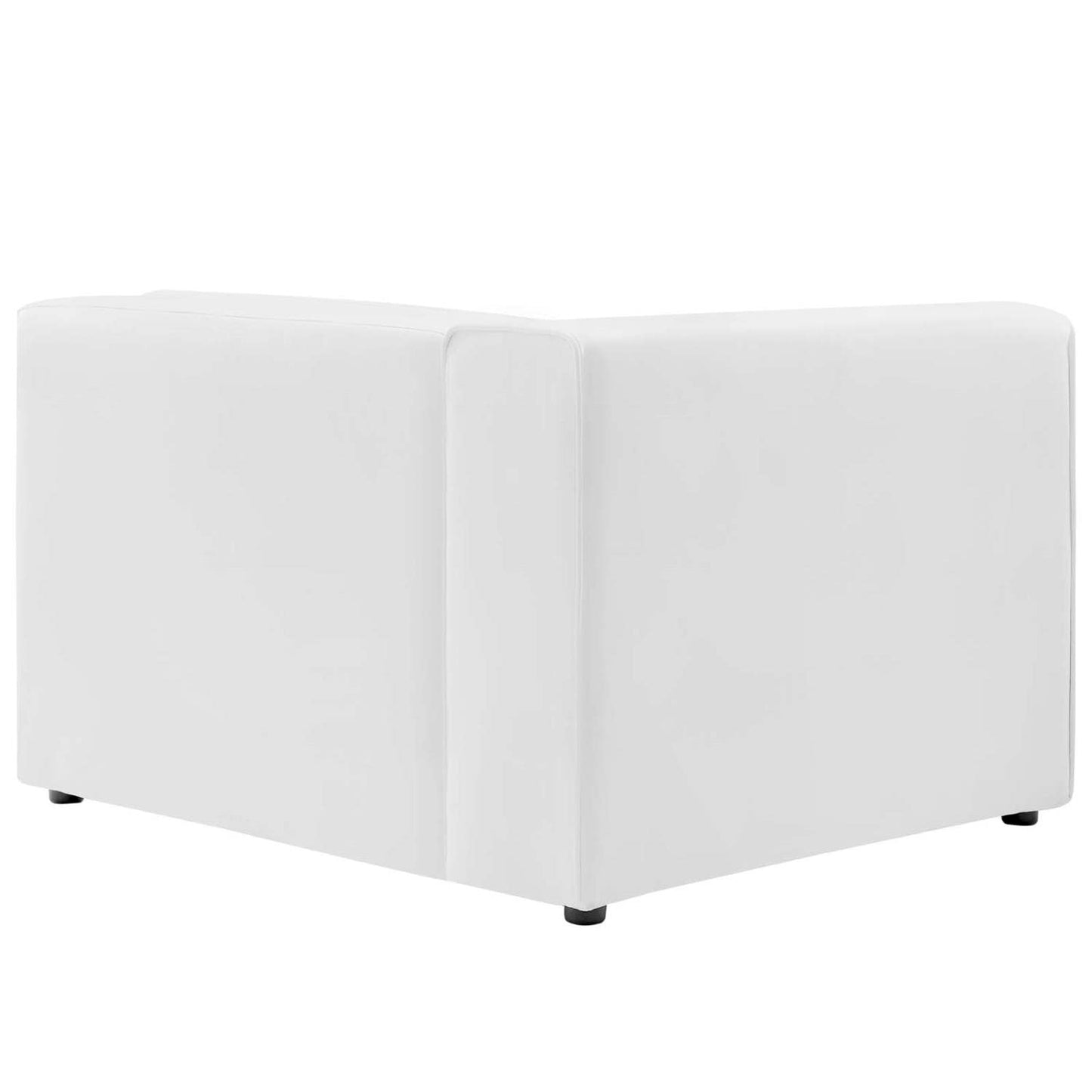 Modway Mingle Vegan Leather 2-Piece Sectional Loveseat in White