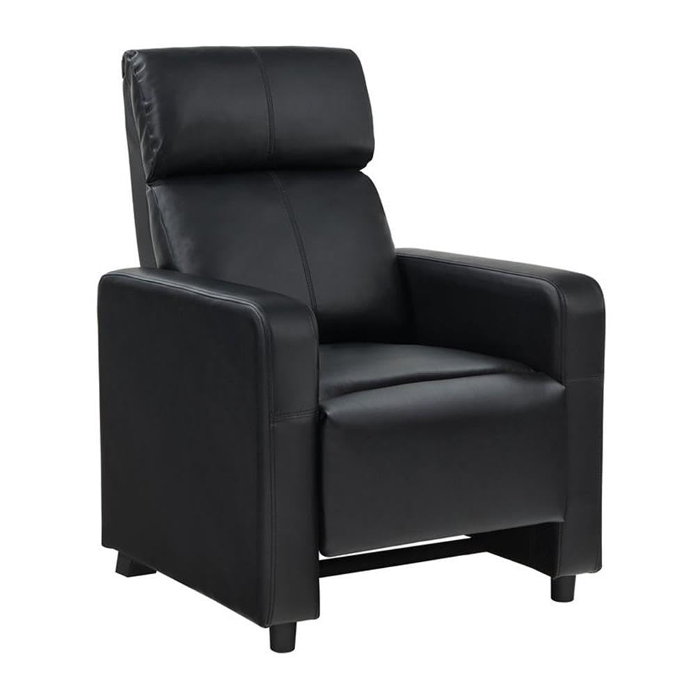 Coaster Home Furnishings - Toohey - Wood and Metal - 9-Piece Upholstered Theater Recliner with Tufted Backs, Pocket Coil Seating and Slim Track Arms - Living Room - Black - 600181-S5A