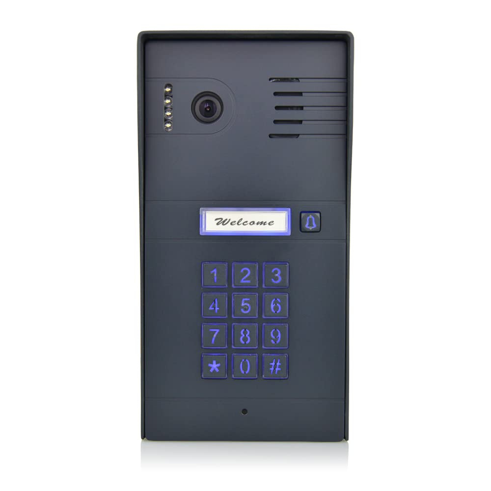 GBF Smart Video Door Phone & Doorbell Intercom System Kit,1080P HD, Smart Keypad, One 7" Touch Monitor (One 3rd gen IP Door Station PL963PMBL-POE and one Upgraded IP Indoor Monitor MR930)