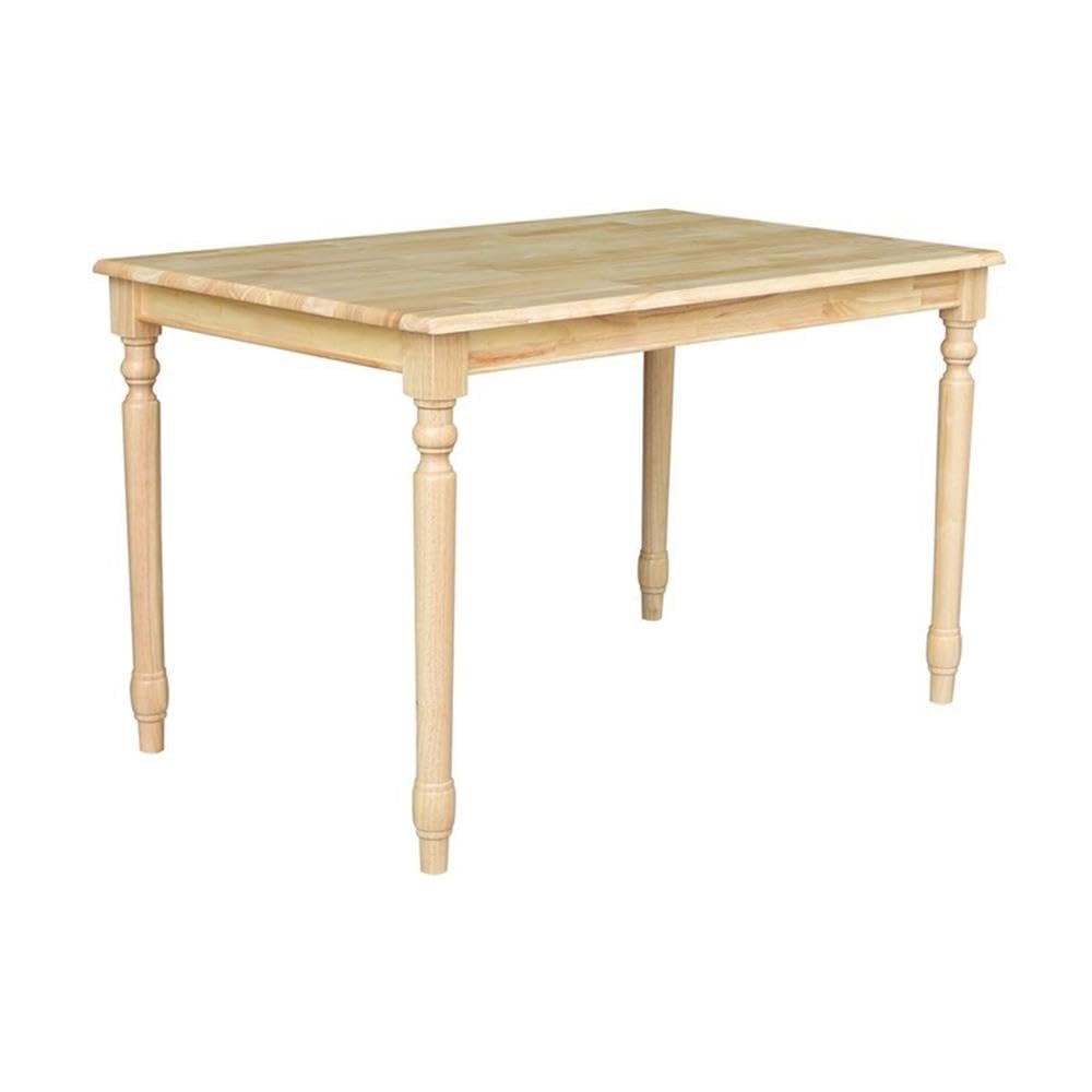 International Concepts Solid Wood Casual Dining Table in Natural Brown Finish