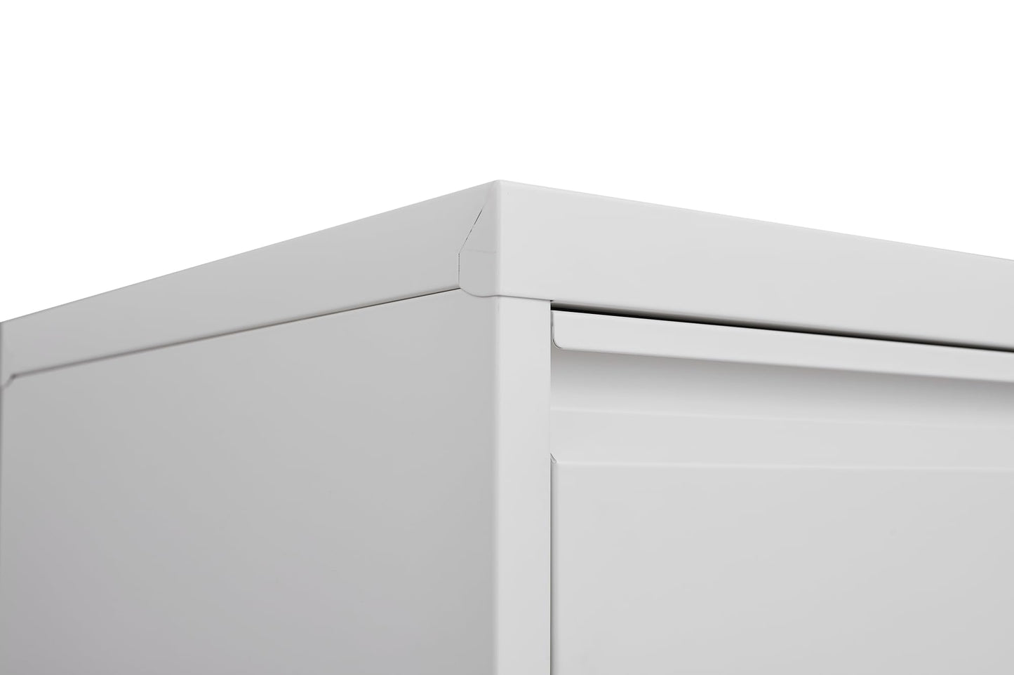 KEIKI Lockable File Cabinet with 4 Drawer, Metal Vertical Filing Cabinets for Home Office Organizer Letters/Legal/A4 File Folders,Assembly Required,White
