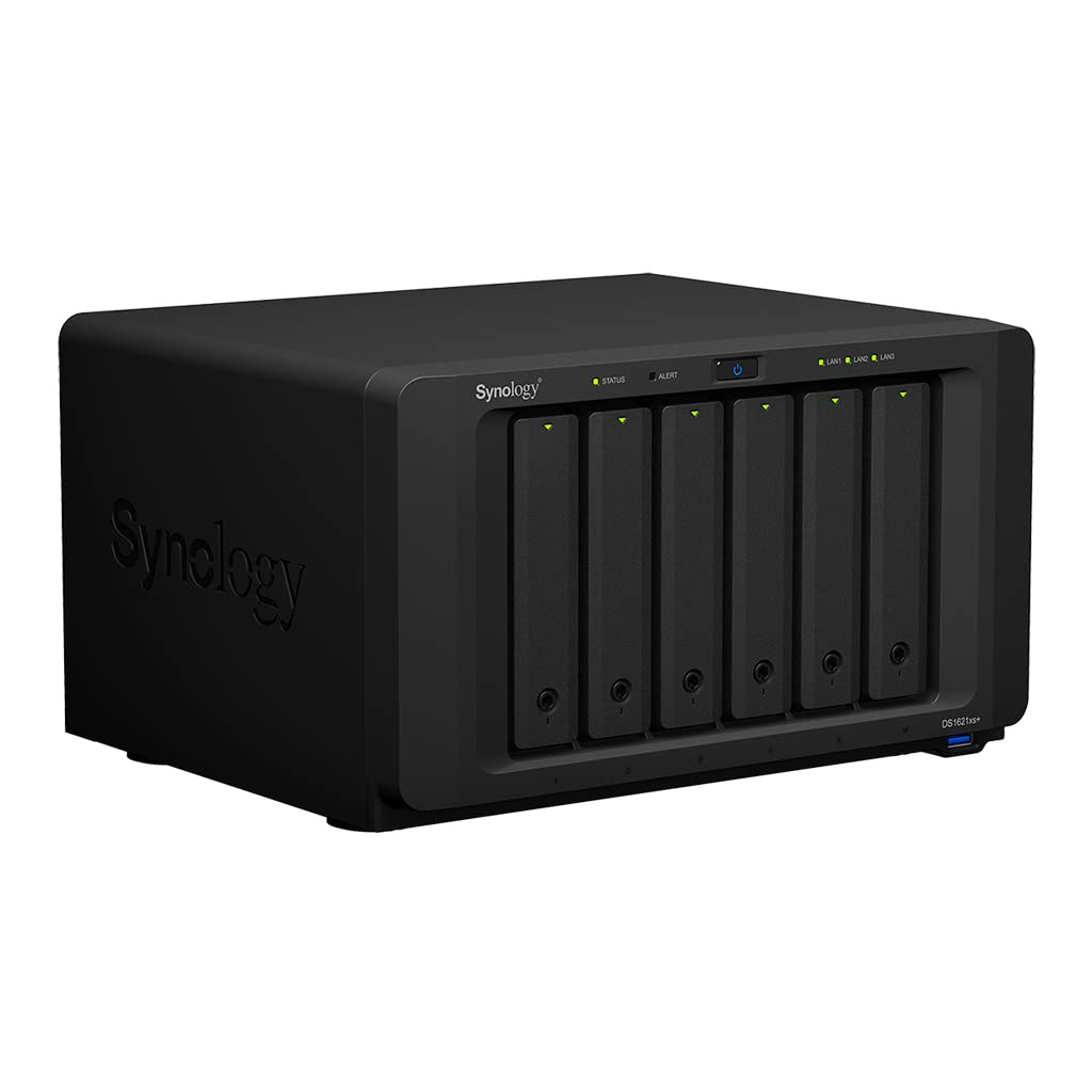 Synology DiskStation DS1621xs+ NAS Server with Xeon 2.2GHz CPU, 32GB Memory, 12TB SSD Storage, 1TB M.2 NVMe SSD, 1 x 10GbE LAN Port, DSM Operating System
