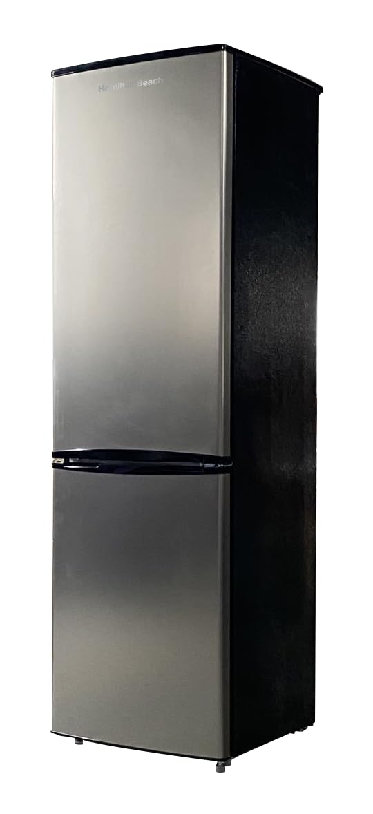 HAMILTON BEACH Cubic Foot Fridge with Bottom Mount Freezer, 9.2 cu. ft, Stainless