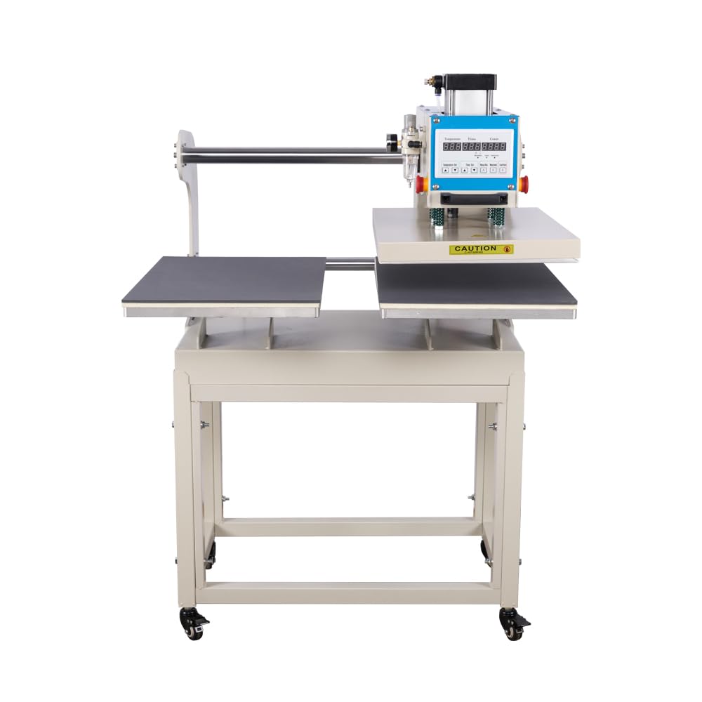 KEIKI 16x24 Inch Large Auto Digital Pneumatic Dual Platen Sublimation Heat Press Machine for T-Shirt, Larger Area Work, Heat Transfer Printing Machine with Slide-Out Base, for Commercial, 110V,2000W
