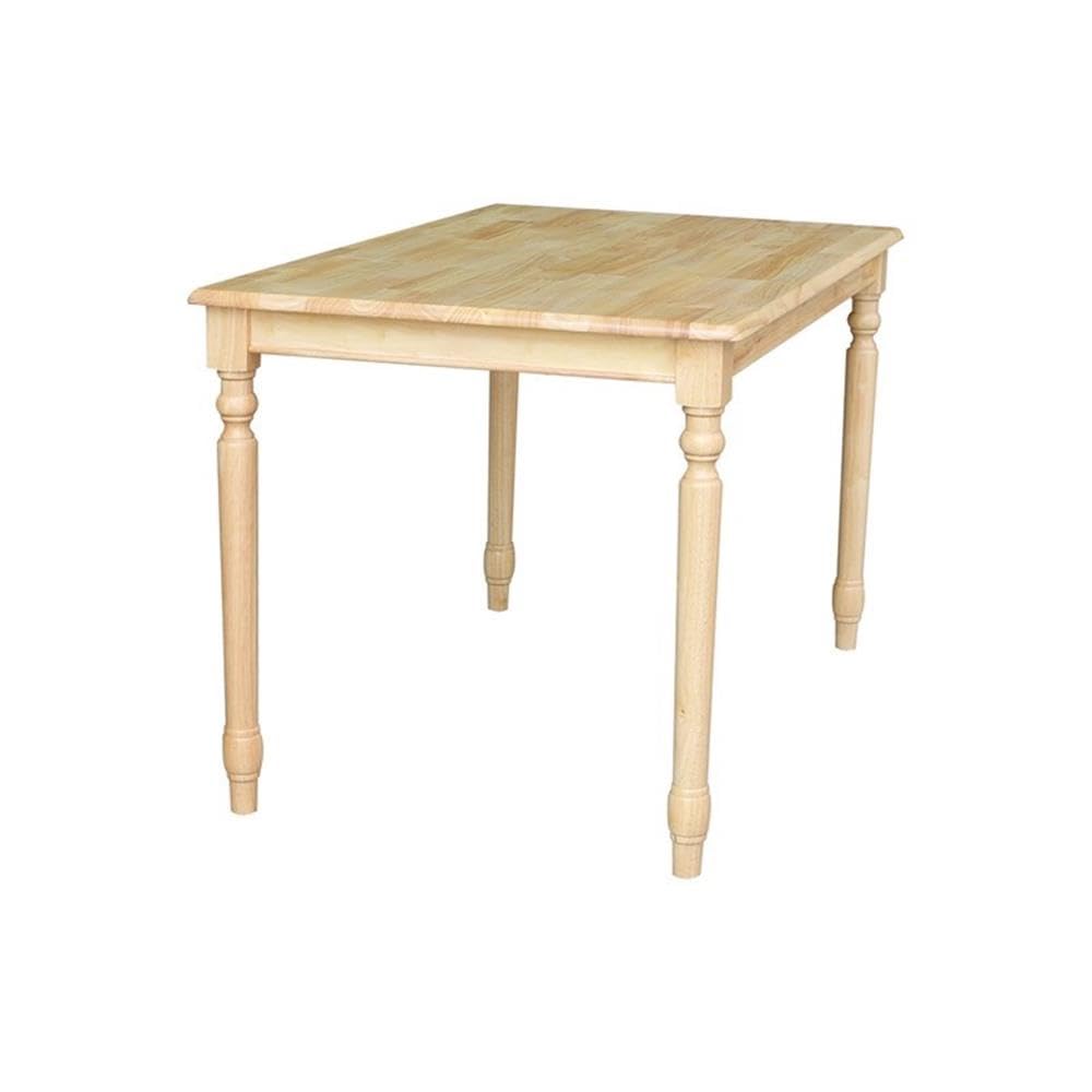 International Concepts Solid Wood Casual Dining Table in Natural Brown Finish