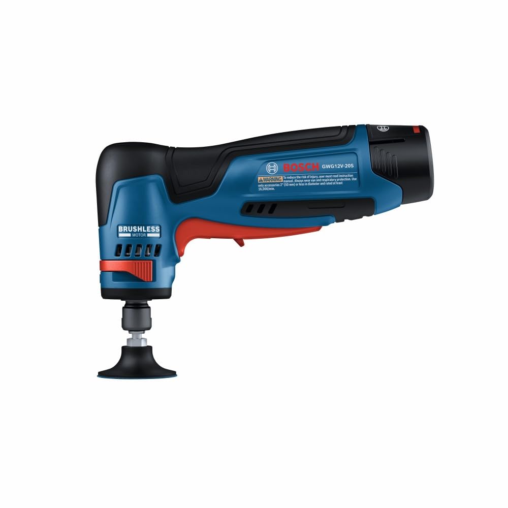 Bosch GWG12V-20SB23 12V Max Brushless 1/4 In. Right Angle Die Grinder Kit with (2) 3 Ah Batteries