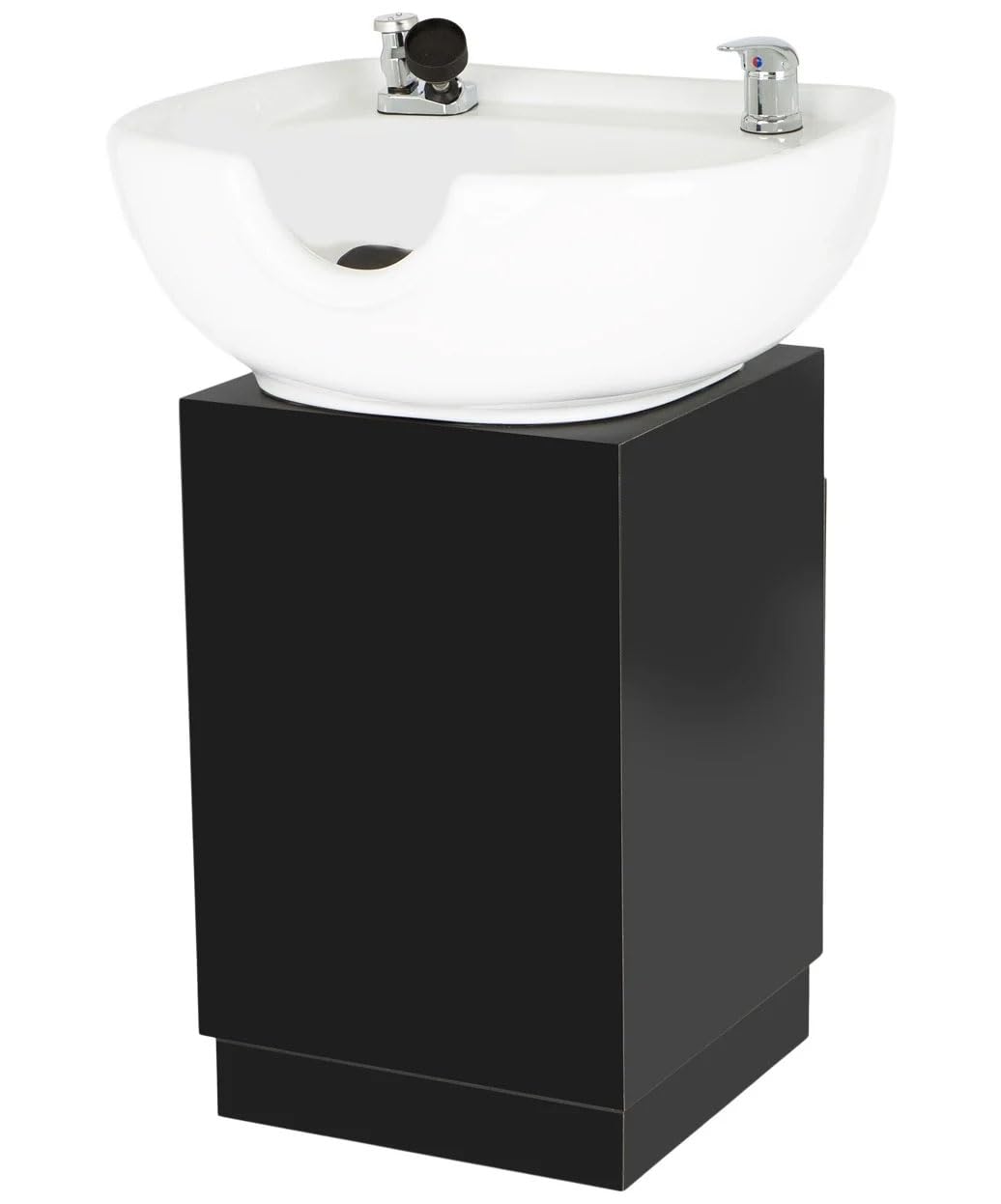 Buy-Rite Bali Head Spa Pedestal Shampoo Unit for Salons & Barbershops, Large White Porcelain Bowl, Padded Headrest, Vacuum Breaker, Back or Side Wash, 21"D x 25"W x 34"H, BR-BALIHEADSPAPEDESTAL