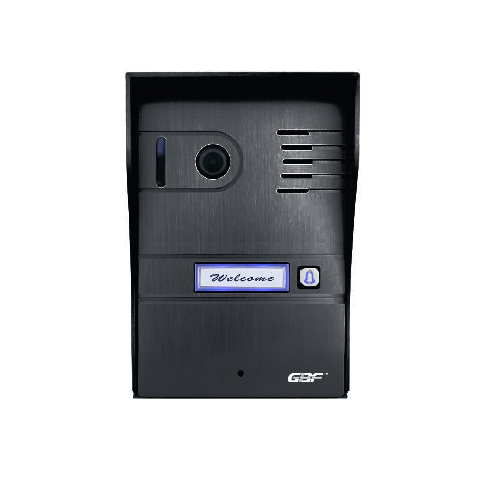 GBF Smart Video Doorbell/Door Phone Intercom System PL963MBL-POE, Weatherproof- HD 1080P Video, Wide Angle, Motion Detection, Local or Cloud Storage., RJ45 Hardwired or WiFi Bridge Connection