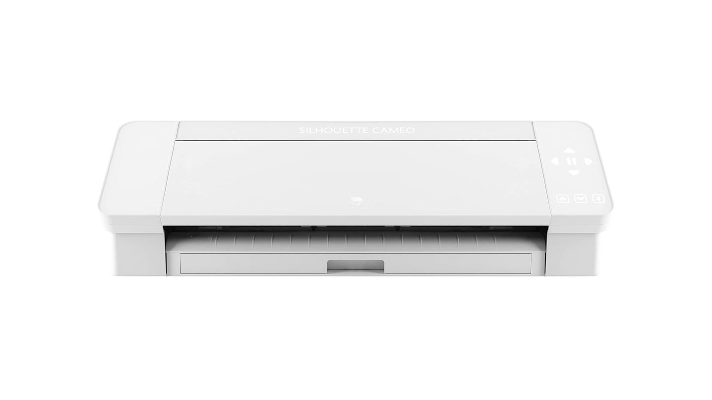 Silhouette Cameo 4 with Bluetooth, 12" Cutting Mat, Autoblade 2, 100 Designs and Silhouette Studio Software - White Edition