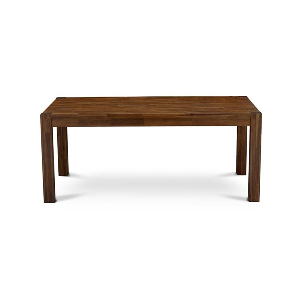 East West Furniture LM7-0N-T Lismore Dining Room Table - Rectangle Rustic Wood Table, 40x72 Inch, Walnut