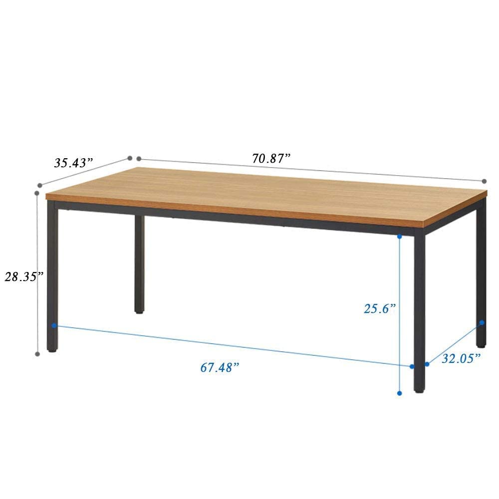 BIBOC Large Computer Desk Modern Simple Style Table 36X72 inches Office Desk Sturdy Writing Workstation Office Desk Writing for Home Office Desk Workstation Wide Metal Sturdy Frame