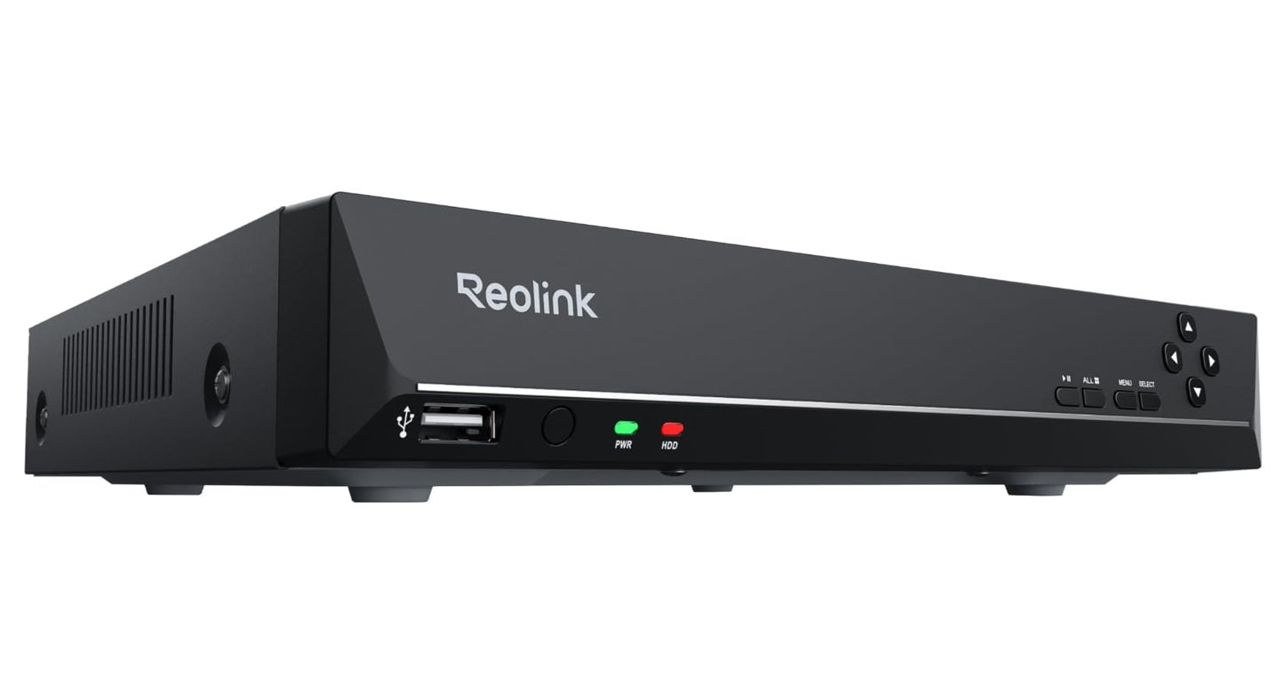 REOLINK 8CH Network Video Recorder for Home Security Camera System, 24/7 Recording(HDD Not Included), Only Work with 16MP/12MP/4K/8MP/5MP/4MP REOLINK PoE IP Camera, RLN8-410