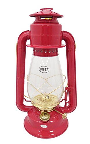 Dietz Junior Oil Burning Lantern Model 69878, Steel, Red with Gold Color