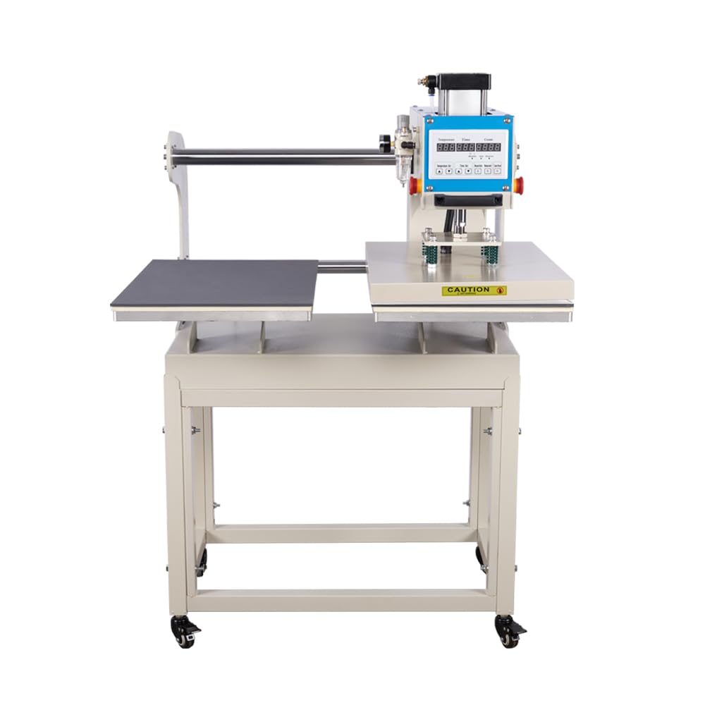 KEIKI 16x24 Inch Large Auto Digital Pneumatic Dual Platen Sublimation Heat Press Machine for T-Shirt, Larger Area Work, Heat Transfer Printing Machine with Slide-Out Base, for Commercial, 110V,2000W