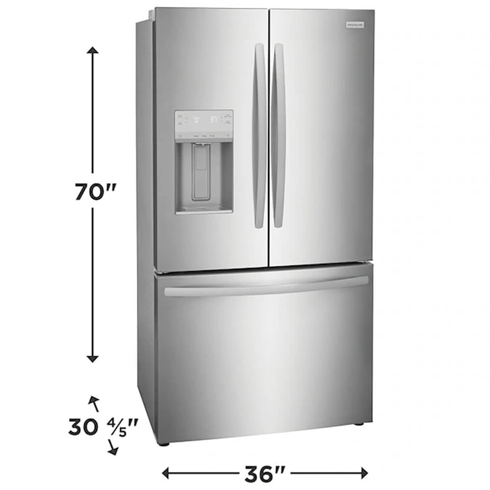 Frigidaire FRFC2323A 36 Inch Wide 22.6 Cu. Ft. French Door Refrigerator with External Ice and Water Dispenser - Stainless Steel