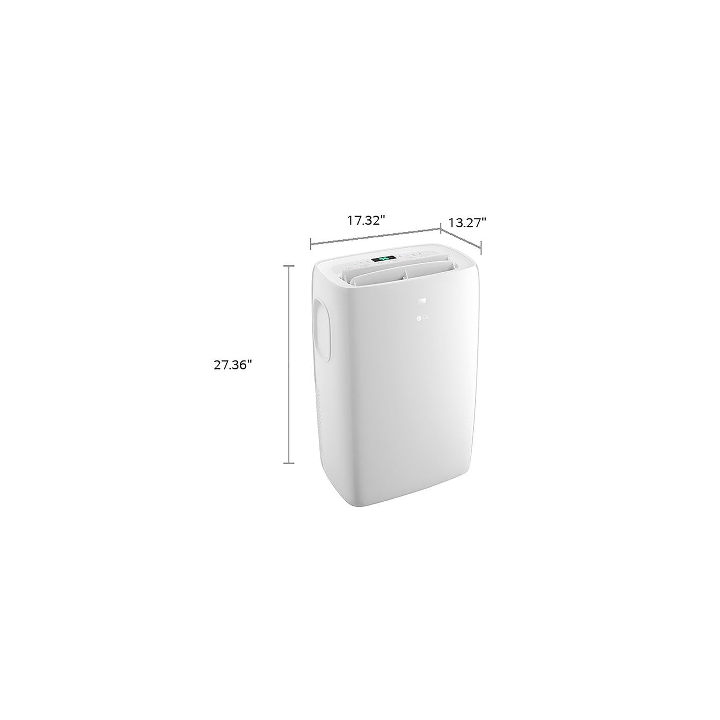 LG 7,000 BTU (DOE) 10,000 BTU (ASHRAE) Portable Air Conditioner, 115V, Cools 300 Sq.Ft. (12' x 25' Room Size), Quiet Operation, LCD Remote Control, and Window Installation Kit, White