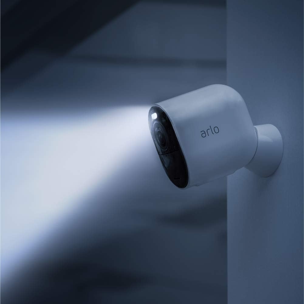 Arlo Ultra - 4K UHD Wire-Free Security 3 Camera System | Indoor/Outdoor with Color Night Vision, 180° View, 2-Way Audio, Spotlight, Siren | Compatible with Alexa and Homekit | (VMS534) (Renewed)