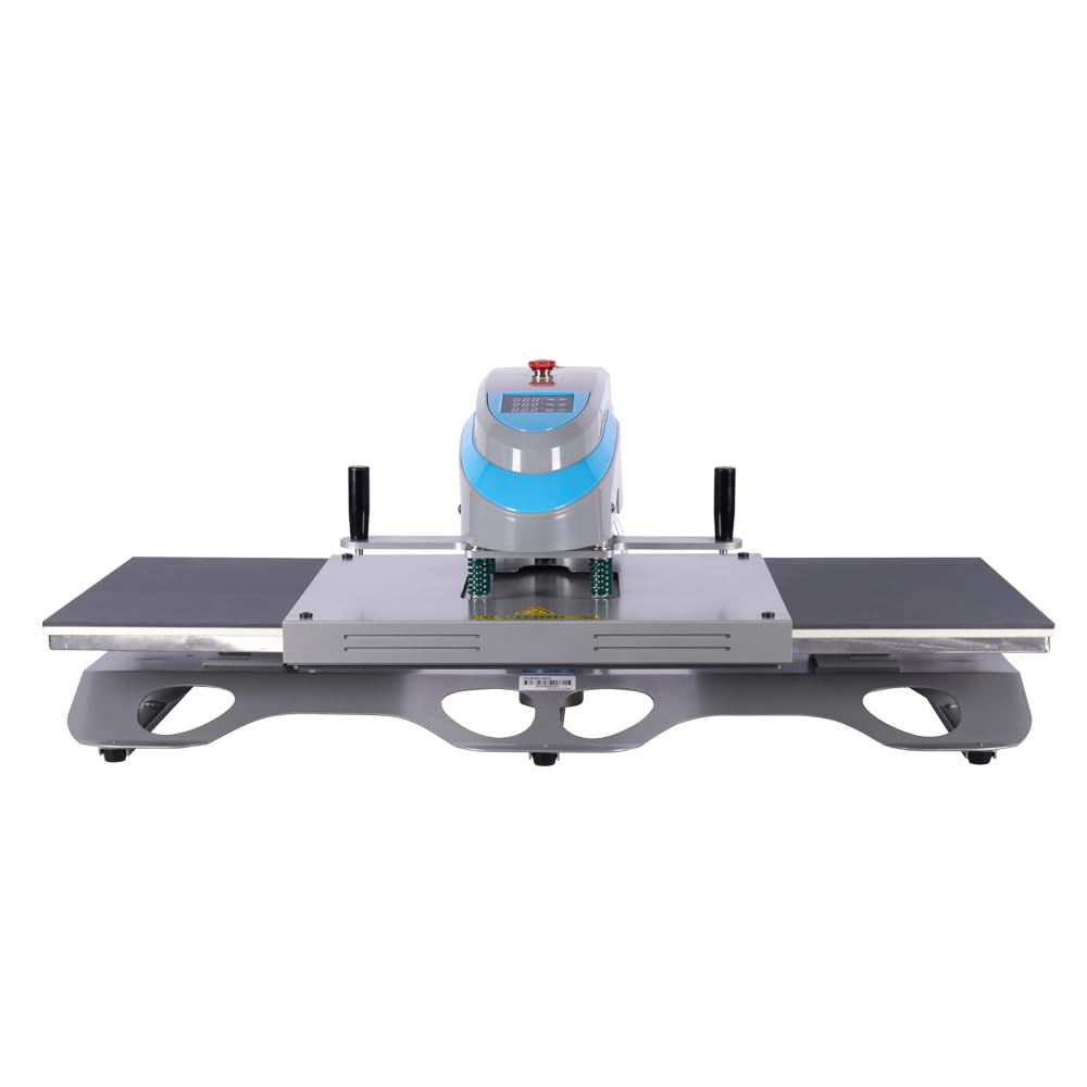 FAVSH 16x20 Pneumatic Dual Platen Swing Head Heat Press Machine - Auto Air Pressure, LCD Display, Teflon Coated Upper Plate, Magnetic Position Sensor
