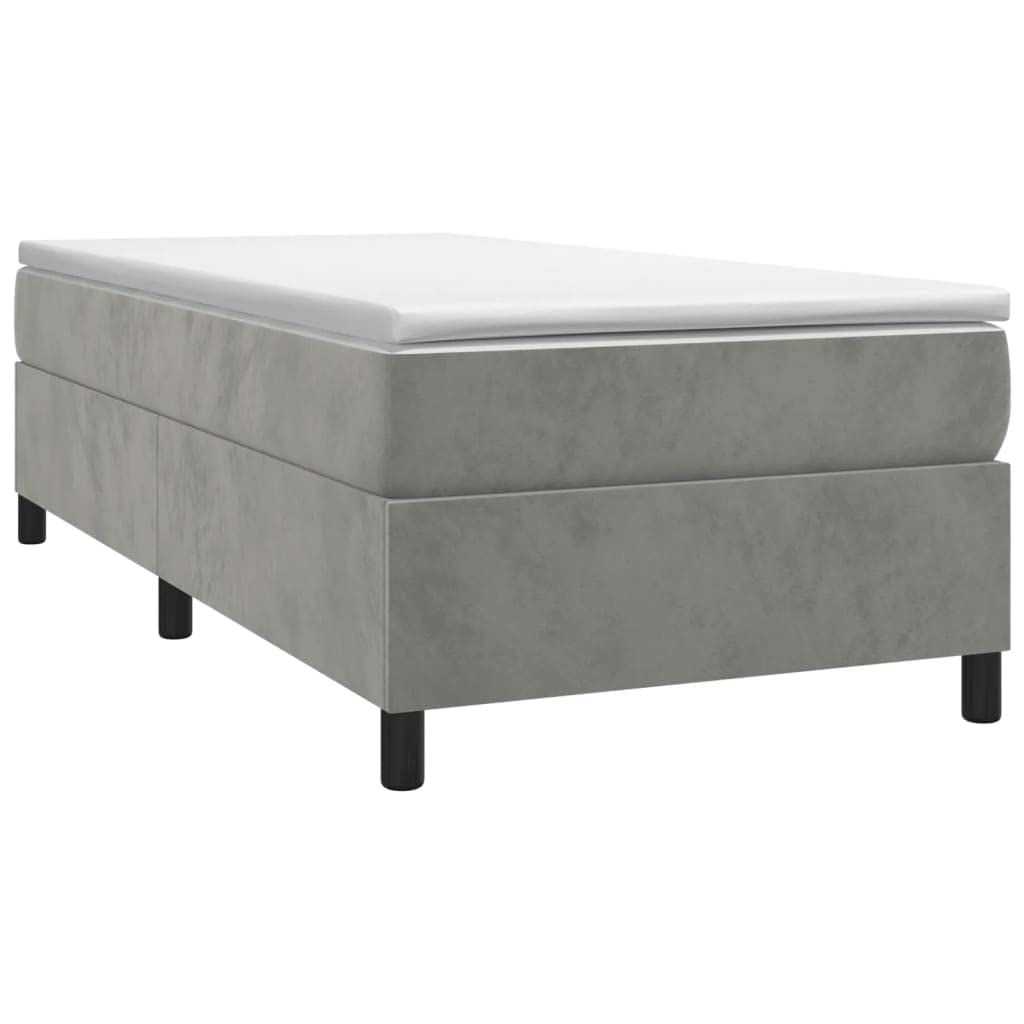 FUDUGEHMIOFWFJJ Split Queen Adjustable Bed,Bed Base,Bed Frame for Adjustable Base,Box Spring Bed with Mattress Light Gray 39.4"x79.9" Twin XL VelvetSuitable for Bedroom, Office, Balcony