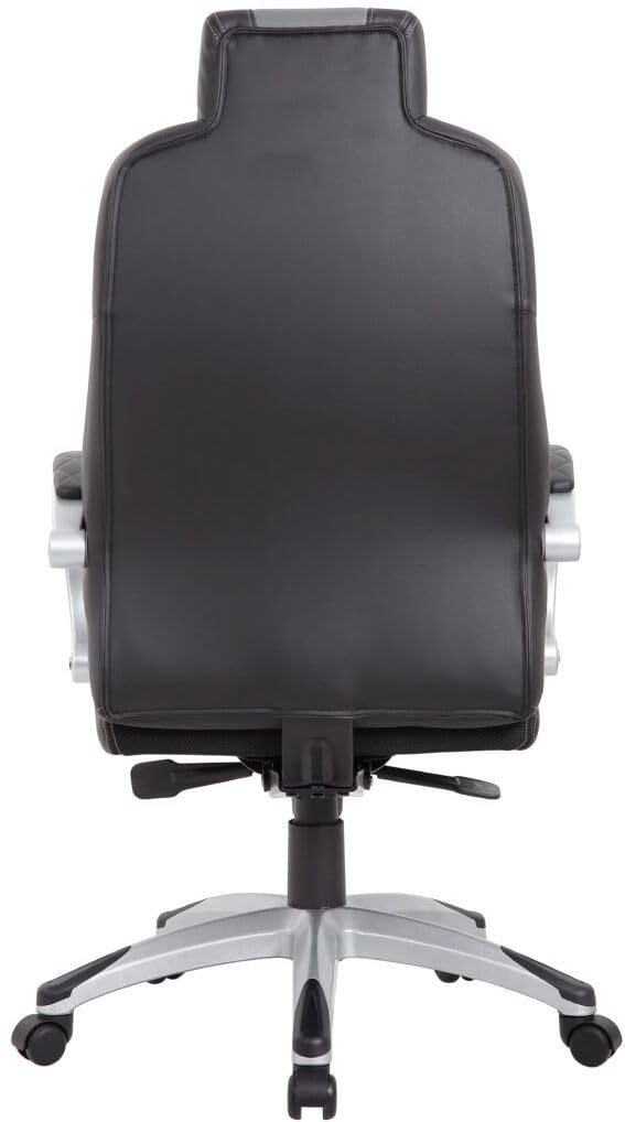 Boss Office Products Executive Hinged Arm Chair in Black/Grey