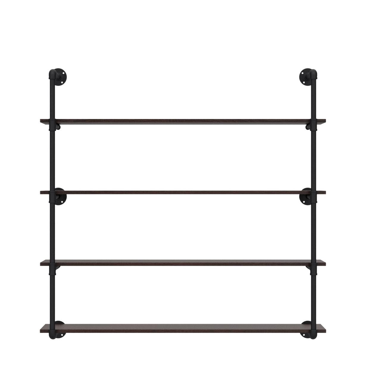 Industrial Pipe Shelves With Wood Planks,Rustic Pipe Shelving Wall Shelf