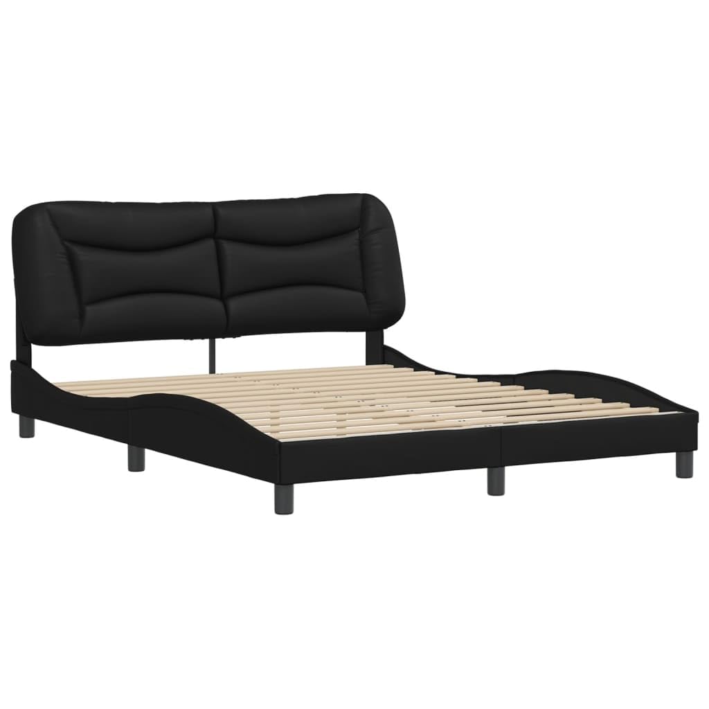 FUDUGEHMIOFWFJJ Base cama Queen,Adjustable Mattress,Bed Base Queen,Bed Frame Without Mattress Black 59.8"x79.9" Faux LeatherSuitable for Bedroom, Office, Balcony
