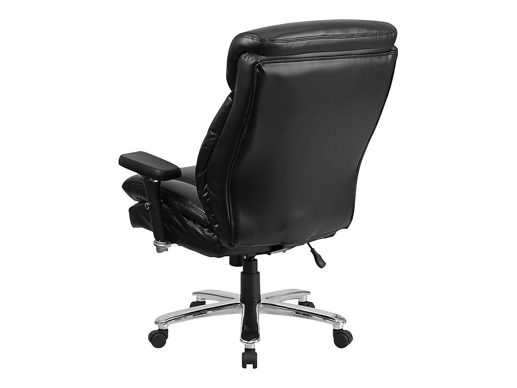Flash Furniture HERCULES Series 24/7 Intensive Use Big & Tall 400 lb. Rated Black LeatherSoft Ergonomic Office Chair with Lumbar Knob