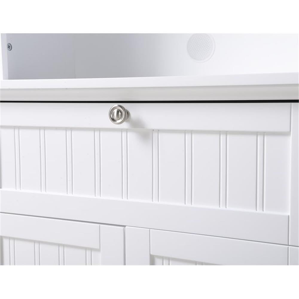 OS Home and Office Furniture 29" Farmhouse Wood Buffet and Hutch in White