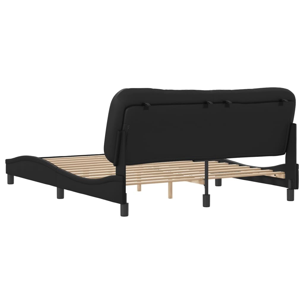 FUDUGEHMIOFWFJJ Base cama Queen,Adjustable Mattress,Bed Base Queen,Bed Frame Without Mattress Black 59.8"x79.9" Faux LeatherSuitable for Bedroom, Office, Balcony