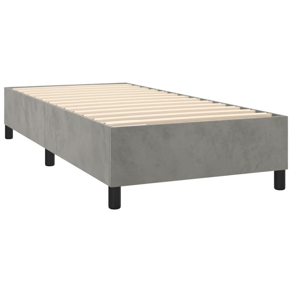 FUDUGEHMIOFWFJJ Split Queen Adjustable Bed,Bed Base,Bed Frame for Adjustable Base,Box Spring Bed with Mattress Light Gray 39.4"x79.9" Twin XL VelvetSuitable for Bedroom, Office, Balcony