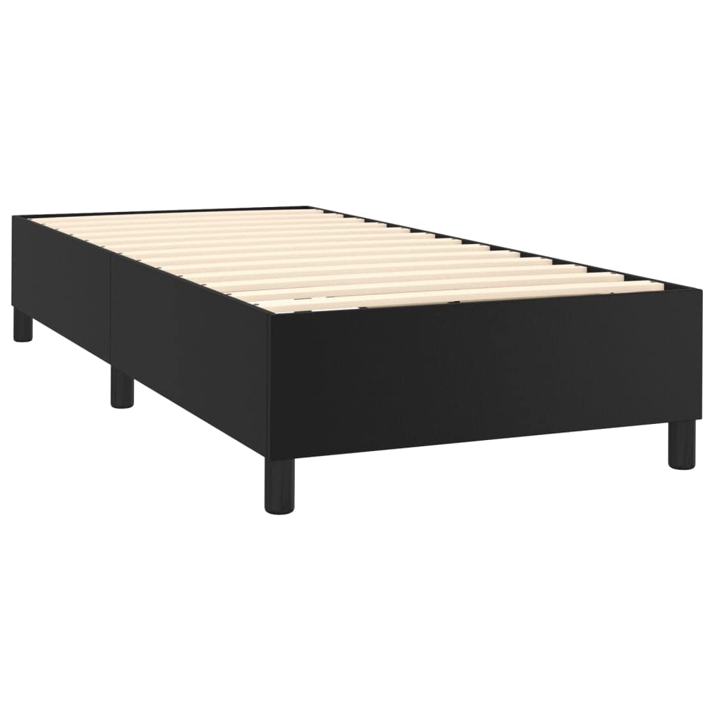 FUDUGEHMIOFWFJJ Split Queen Adjustable Bed,Bed Base,Bed Frame for Adjustable Base,Box Spring Bed with Mattress Black 39.4"x79.9" Twin XL Faux LeatherSuitable for Bedroom, Office, Balcony