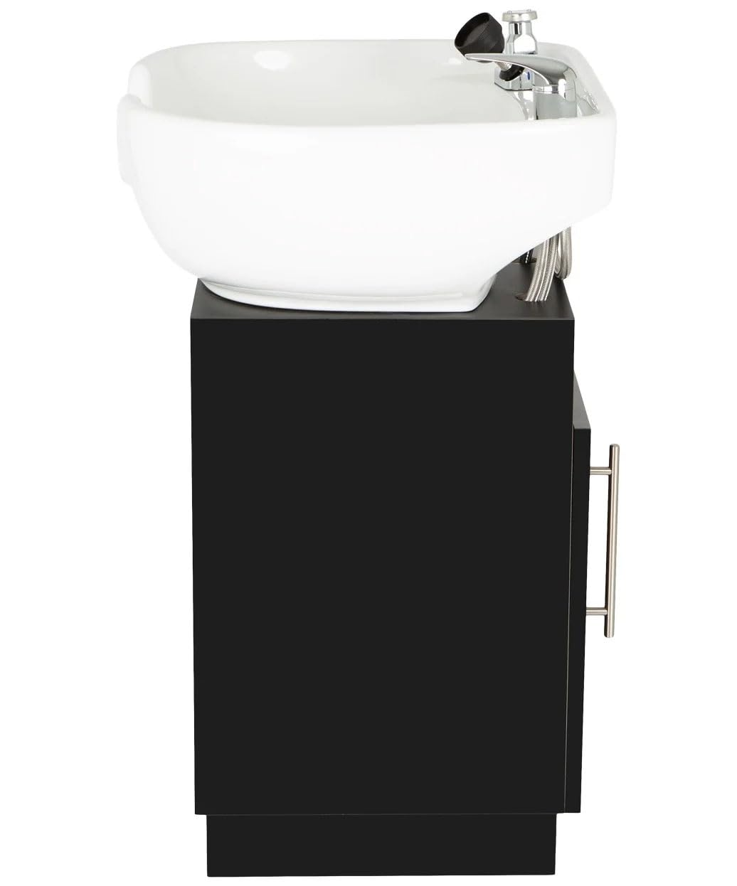 Buy-Rite Bali Head Spa Pedestal Shampoo Unit for Salons & Barbershops, Large White Porcelain Bowl, Padded Headrest, Vacuum Breaker, Back or Side Wash, 21"D x 25"W x 34"H, BR-BALIHEADSPAPEDESTAL