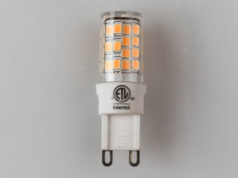 Bulbrite LED Mini T4 Bi-Pin Base Light Bulb, 40W Equivalent, 3000K, Clear, 2-Pack, Model 770579