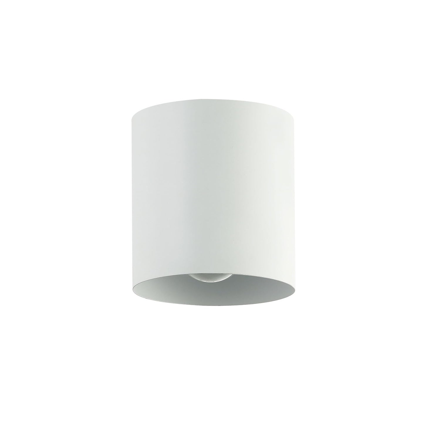 Dainolite Theron Contemporary Flush Mount Light, 6.5in, Matte White, Model TRN-41FH-MW