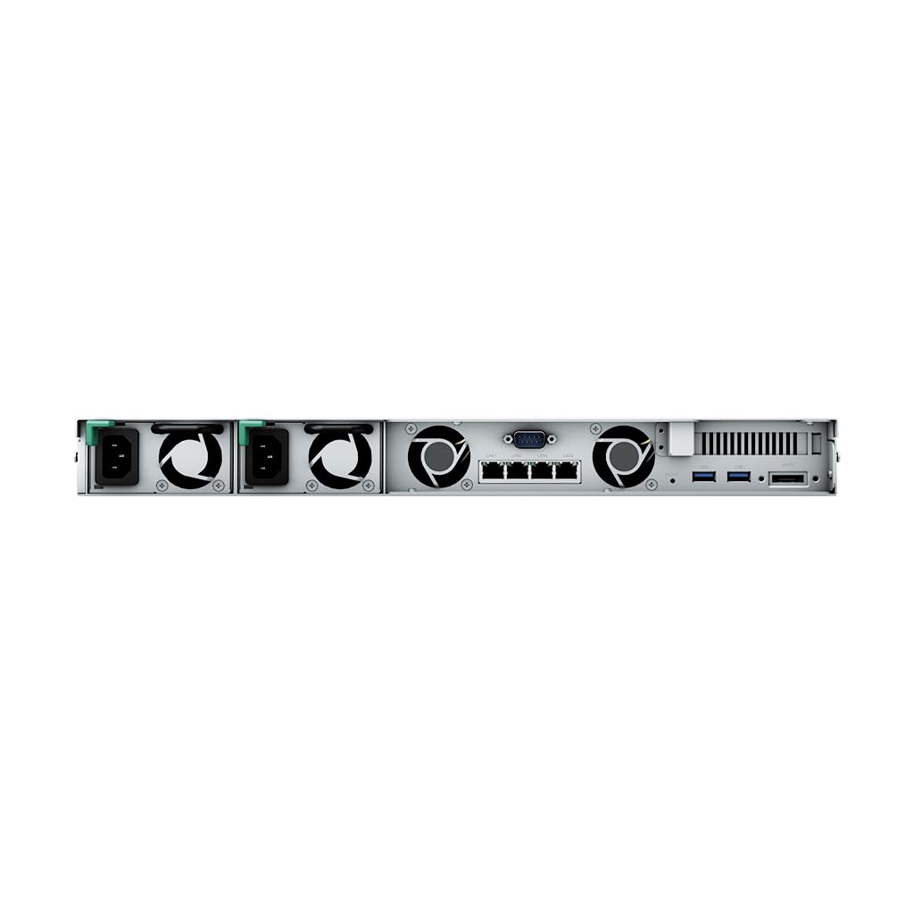 Synology RackStation RS822RP+ NAS Server with Ryzen 2.2GHz CPU, 32GB Memory, 8TB SSD Storage, 4 x 1GbE LAN Ports, Redundant Power, DSM Operating System Bundle with Rail kit