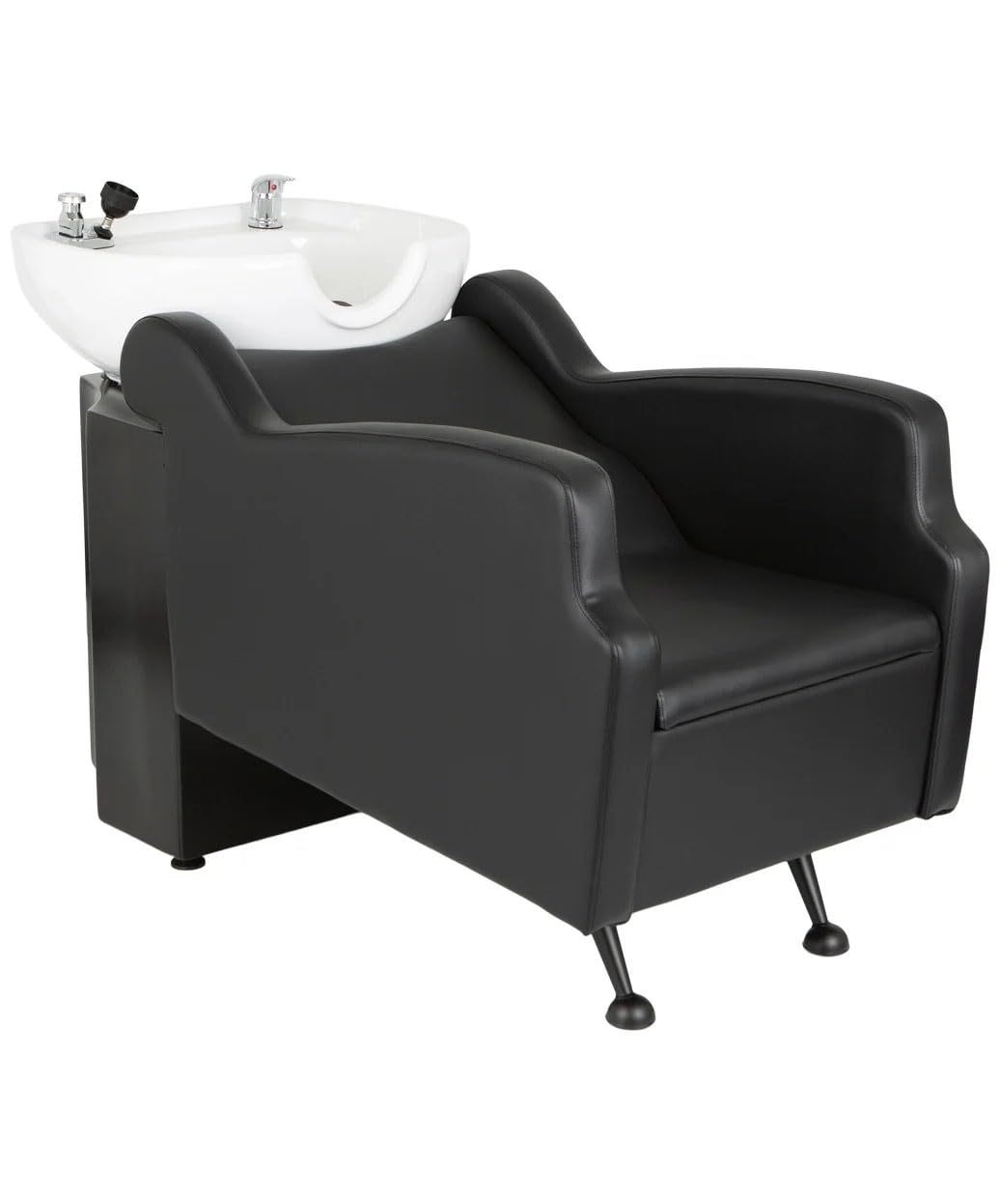 Buy-Rite Oasis Shampoo Backwash Station for Salons with Extra-Large Sink, TS-8076-WHT-1