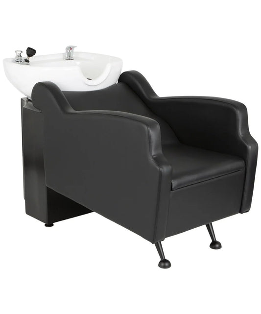 Buy-Rite Oasis Shampoo Backwash Station for Salons with Extra-Large Sink, TS-8076-WHT-1