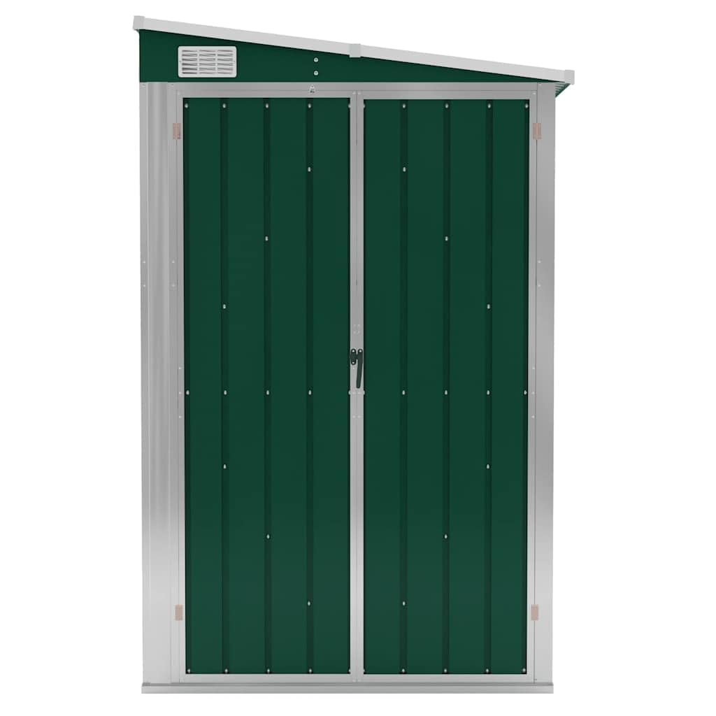 Outdoor Garden Shed 46.5 x 76.4 x 70.1 Inch, Metal Storage House for Backyard Tools, Lawn Equipment, Galvanized Steel Shed with Sloping Roof, Green