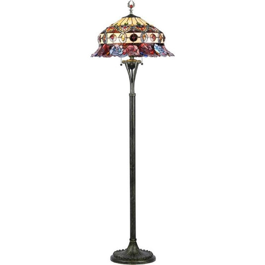 Chloe Lighting Tiffany-Style Floor Lamp, 3-Light, 20-Inch Shade, Bronze, Model CH20B547-FL3