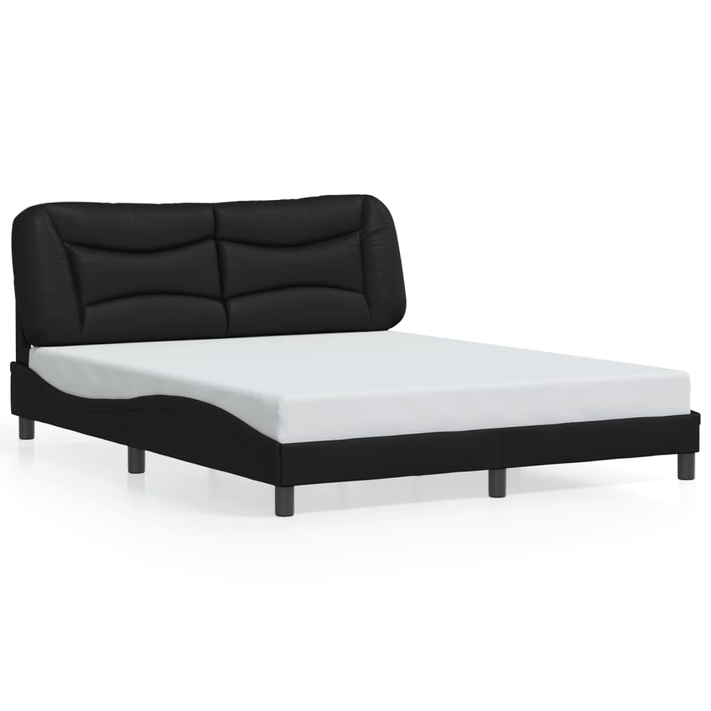 FUDUGEHMIOFWFJJ Base cama Queen,Adjustable Mattress,Bed Base Queen,Bed Frame Without Mattress Black 59.8"x79.9" Faux LeatherSuitable for Bedroom, Office, Balcony