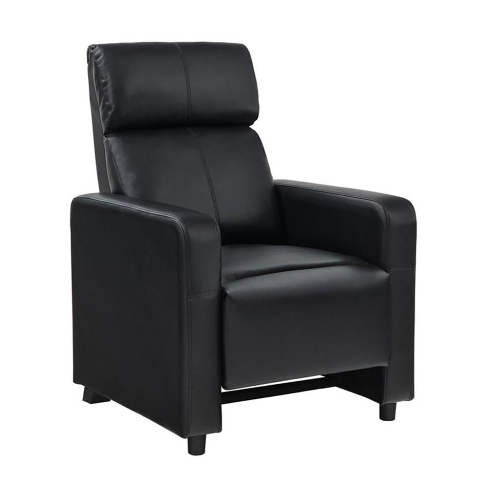 Coaster Home Furnishings - Toohey - Wood and Metal - 7-Piece Upholstered Theater Recliner with Tufted Backs, Pocket Coil Seating and Slim Track Arms - Living Room - Black - 600181-S5B