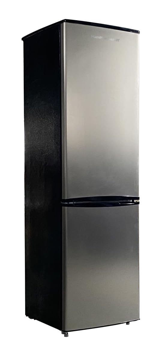 HAMILTON BEACH Cubic Foot Fridge with Bottom Mount Freezer, 9.2 cu. ft, Stainless
